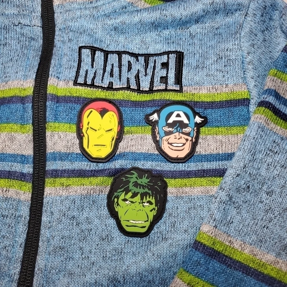 Marvel Superheroes Hooded Zip-Up Jacket Size 5